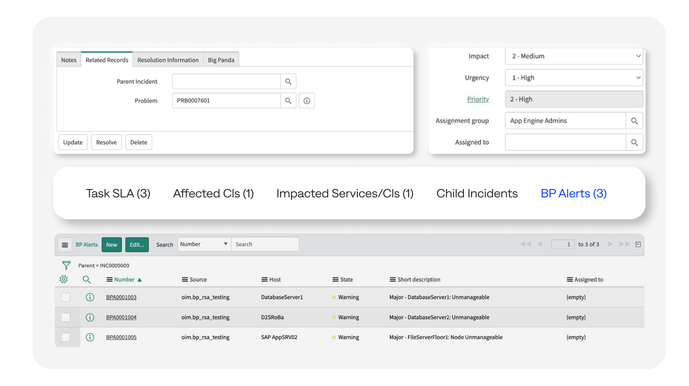 bigpanda-accelerate-response-times-image BigPanda creates actionable alerts that contain critical information, such as priority and assignment, directly in the ITSM ticket.